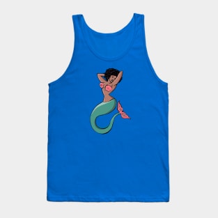 Cute Black Mermaid Tattoo Tank Top